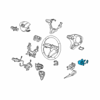 OEM Honda Switch Assy., R. Paddle Shift *NH683L* (NEUTRAL SHINE SILVER) Diagram - 78560-TF0-J61ZA