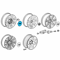 OEM 2018 Cadillac Escalade Center Cap Diagram - 23432313