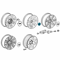 OEM 2018 Cadillac Escalade Center Cap Diagram - 23491795