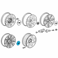 OEM Cadillac Escalade Center Cap Diagram - 23432319