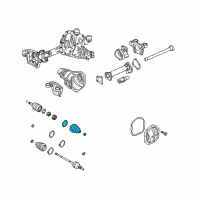 OEM 2005 Chevrolet Colorado Boot Kit, Front Wheel Drive Shaft Double Offset Joint (Outboard) Diagram - 89040355