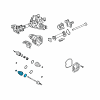 OEM 2008 GMC Canyon Boot Kit, Front Wheel Drive Shaft Cv Joint (Inboard & Outboard) Diagram - 89040354