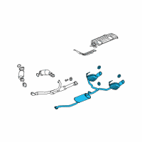 OEM 2008 Buick Enclave MUFFLER ASM-EXH (W/ EXH PIPE) Diagram - 84590714