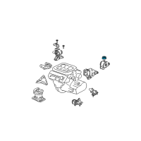 OEM Honda Pilot Damper, RR. Engine Mounting Dynamic Diagram - 50815-S0X-A00