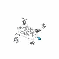 OEM 2007 Honda Pilot Rubber, RR. Transmission Mounting Diagram - 50806-S3V-000