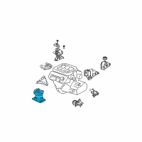 OEM 2005 Acura MDX Rubber, Front Engine Mounting (Ecm) Diagram - 50800-S3V-A03