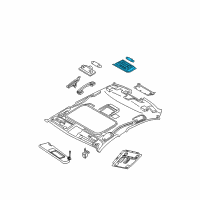 OEM 2008 BMW 335i Interior Reading Light, Rear Diagram - 61-31-9-201-646