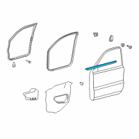 OEM 2015 Toyota Land Cruiser Belt Weatherstrip Diagram - 75710-60070