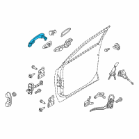 OEM Kia Door Outside Handle Assembly, Right Diagram - 82661C5010