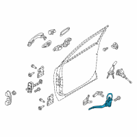 OEM 2016 Kia Sorento Front Door Latch Assembly, Right Diagram - 81320C5010