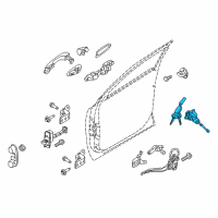 OEM Kia Sorento Door Key Sub Set, Left Diagram - 81970C5A00