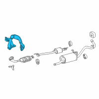 OEM 1997 Toyota Tacoma Cross Over Pipe Diagram - 17106-62020