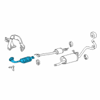 OEM 2001 Toyota Tundra Front Pipe Diagram - 17410-07040