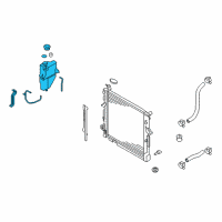 OEM Kia Radiator Reservoir & Hose Assembly Diagram - 254302J000