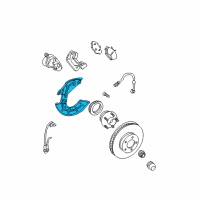 OEM Ford Mustang Splash Shield Diagram - XR3Z-2K004-AA