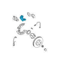 OEM Ford Mustang Caliper Mount Diagram - F4ZZ-2B293-A