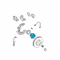 OEM 2004 Ford Mustang Hub & Bearing Diagram - 1R3Z-1104-B