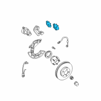 OEM 2003 Ford Mustang Front Pads Diagram - YU2Z-2V001-DA