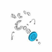 OEM 2000 Ford Mustang Rotor Diagram - YR3Z-1V125-B