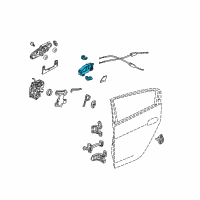 OEM 2012 Honda Insight Handle Assembly, Driver Side Inside 2Tn00 2 Diagram - 72160-TM8-A01ZC