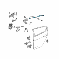 OEM 2011 Honda Insight Cable, Rear Inside Handle Diagram - 72631-TM8-A01