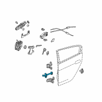 OEM 2012 Honda Insight Checker, Right Rear Door Diagram - 72840-TM8-A01