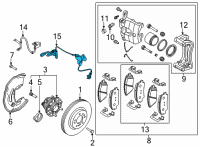 OEM 2018 Kia Stinger Sensor Assembly-Front Abs L Diagram - 59810J5050