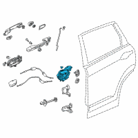 OEM 2015 Honda CR-V Latch Assembly, R Door Diagram - 72610-T0A-H01