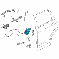 OEM 2016 Honda Fit Latch Assembly, R Door Diagram - 72610-T0A-H01