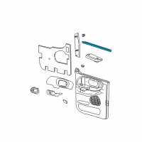 OEM 2002 Lincoln Blackwood Belt Weatherstrip Diagram - YL3Z-1625860-AB