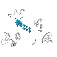 OEM Nissan Pathfinder Armada REMAN CALIPER Front Right Diagram - 41001-7S010RE