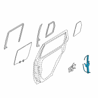 OEM 1998 Infiniti QX4 Rear Right Door Window Regulator Assembly Diagram - 82720-0W210