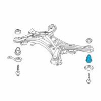 OEM 2012 Lexus RX350 Cushion, Rear Suspension Member Body Mount, Rear LH Diagram - 52276-0E011