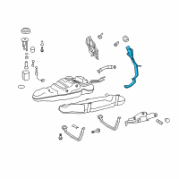 OEM 2016 Lexus LX570 Pipe Sub-Assembly, Fuel Diagram - 77201-60C40