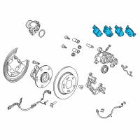 OEM 2020 Honda Civic Pad Set, Rear Diagram - 43022-TBF-A01