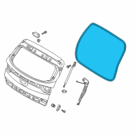 OEM 2018 Kia Sportage Weatherstrip-Tail Gate Opening Diagram - 87321D9000