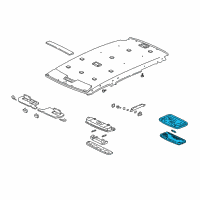 OEM 2000 Honda CR-V Light Assembly, Interior (Clear Gray) (Daiichi) Diagram - 34250-SM4-961ZJ