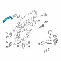 OEM 2018 Kia Soul Rear Door Outside Handle, Left Diagram - 83651B2010