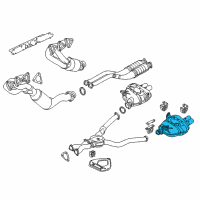 OEM 2007 BMW Z4 Rear Muffler Left Diagram - 18-10-7-836-635