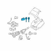 OEM 2012 Toyota Matrix Cylinder & Keys Diagram - 69057-02291