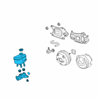 OEM 2009 Jeep Liberty Brake Master Cylinder Assembly Diagram - 68004467AD