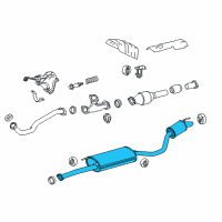 OEM 2016 Toyota Highlander Rear Muffler Diagram - 17430-0P340