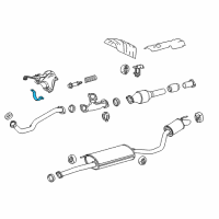 OEM 2015 Toyota Highlander Front Pipe Support Bracket Diagram - 17584-0P120