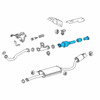 OEM 2015 Toyota Highlander Muffler & Pipe Diagram - 17420-0P360