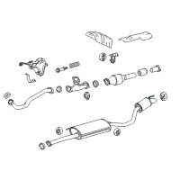 OEM 2019 Toyota Highlander Rear Muffler Support Bracket Diagram - 17575-0P130