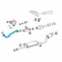 OEM 2014 Toyota Highlander Front Pipe Diagram - 17410-0P320