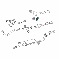 OEM 2017 Toyota Highlander Muffler & Pipe Support Bracket Diagram - 17572-0P200