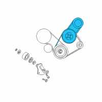 OEM 2008 Hyundai Tiburon Power Steering Pump V-Belt Diagram - 57170-2D101