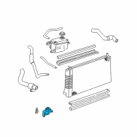 OEM 1998 Mercury Sable Radiator Mount Diagram - F6DZ8B068A