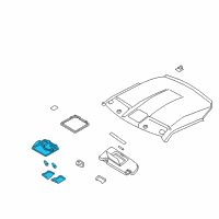 OEM 2012 Nissan GT-R Lamp Assembly-Map Diagram - 26430-KB51B